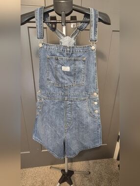 Levi Strauss & Co. Two Horse Brand Denim Short Overalls, Size LG